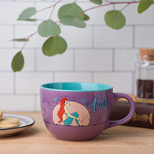 Silver Buffalo Disney Princess Little Mermaid Ariel Moonlight Ceramic Soup Mug, 24 Ounces #TOP6