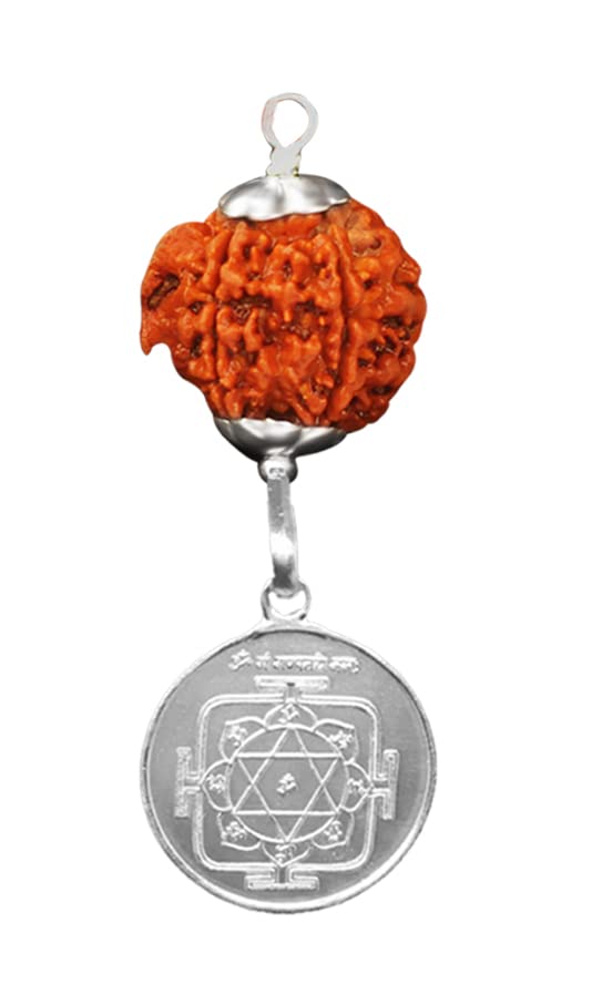 Pendentif Ganesh en argent et Rudraksha du Népal de 22 mm de haute qualité