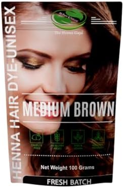 1 Pack Of Medium Brown Henna Hair & Beard Color/Dye 100 Grams - Natural Hair Color, Plant-based Hair Dye - The Henna Guys
