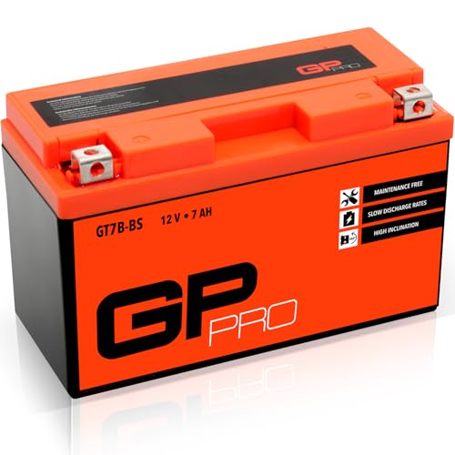 GP-PRO GT7B-BS 12V 6Ah GEL Batteria di avviamento (simile a YT7B-BS / 50719) (Esente da manutenzione / Sigillato) Moto Accumulatore
