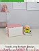 LANGYASHAN Rectangular Storage Bin Collapse Canvas Fabric Cartoon Storage Basket with Handles for Organizing Home Kitchen Boys and Girls Toys Office Closet Shelf Baskets (Rec pink heart)