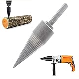 munirater Firewood Drill Bit Splitting Cones Log Wood Splitter Screw Woodworking Tools Portable Wood...