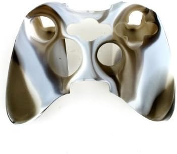 New Silicone Cover Case Skin for Xbox 360 Controller Camo Gray with White