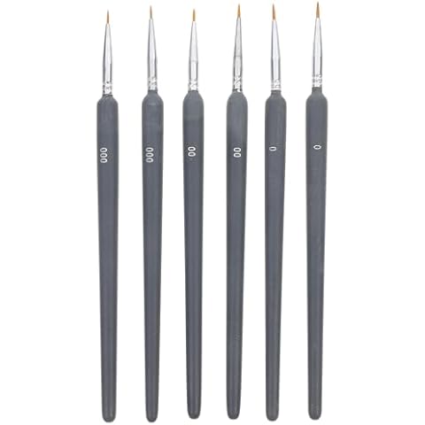 SHINEOFI 12 Pcs Langhao Hook Line Pen Fine Detail Brush Professional Manicure Kit Artist Paint Painting Pens Oil Paint Art Painting Pen Brush Wooden Fine Point Small Paintbrush Cover