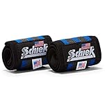 Schiek Heavy Duty Rubber Reinforced Wrist Wraps (Blue) (18 Inch)