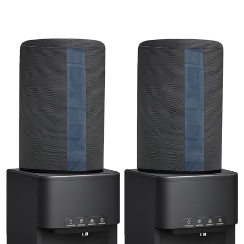 Image of Crasome Water Dispenser for 20 ltr / Litre Bottle Jar Cover with Transparent Strap - Black Pack of 2 (DC-TS-B-2Q)