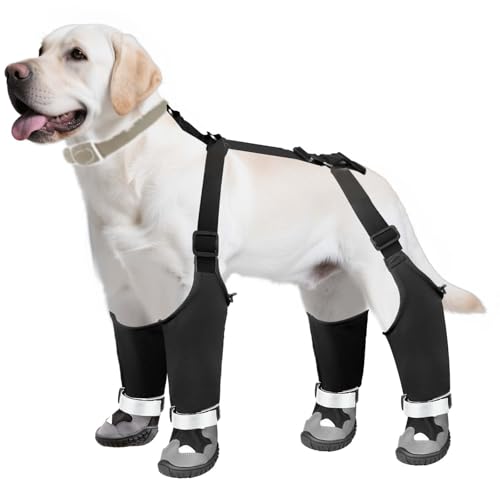 Dog Suspender Boots with Fleece Lining