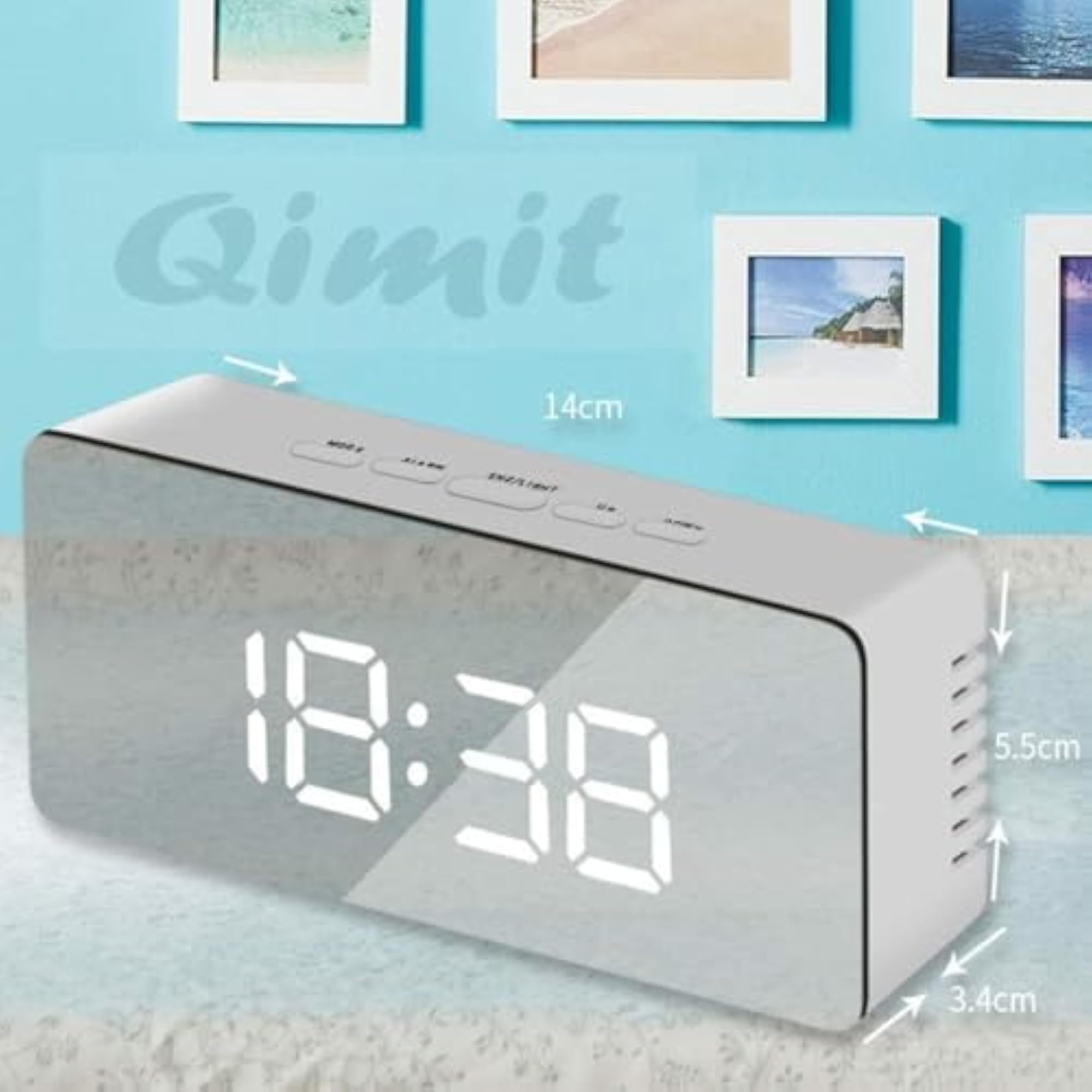 Digital Alarm Clock Table Clock with Automatic Sensor