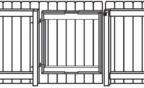GatePro 7020003 48" - 84" Adjustable Gate Frame Kit - Black Finish