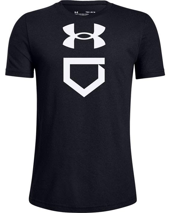 Under Armour Boys Baseball Plate Short Sleeve T-Shirt - Quick-Drying
