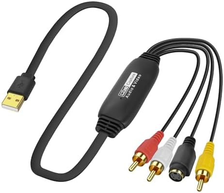 XMSJSIY Placa de captura de áudio e vídeo USB 2.0, vídeo RCA para...
