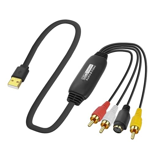 XMSJSIY USB 2.0 Audio Video Capture Card S Video RCA to USB Digital Grabber Recorder CVBS VHS VCR to Digital Converter for DVD Player,Laptop,PC,Tape Recording -1.2M/3.9FT (S-Video+3 RCA Male to USB)