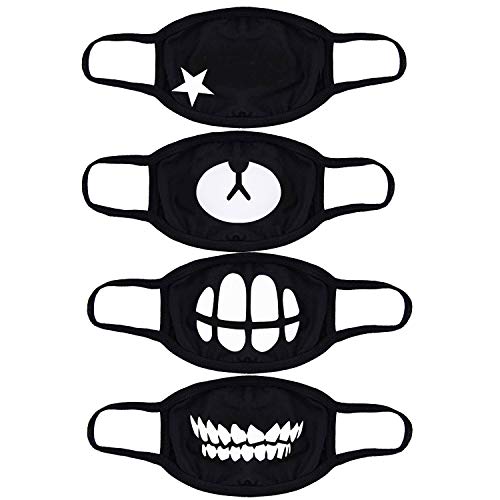 Mouth Mask,Aniwon 4 Pack Unisex Kpop Mask EXO Mask Anti-dust Cotton Face Mask for Men and Women
