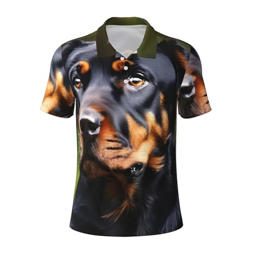 Polo Rottweiler imprimé respirant et léger pour homme