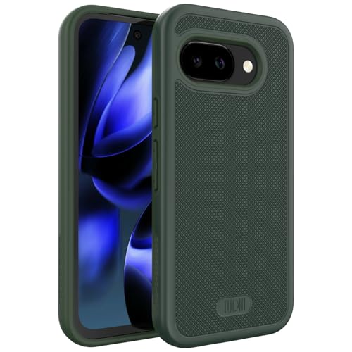 TUDIA MergeGrip [Military Grade] Designed for Google Pixel 9a Case 2025, [DROP TESTED] Dual Layer Shockproof Non-Slip Heavy Duty Protective Phone Cases (Pine Green)