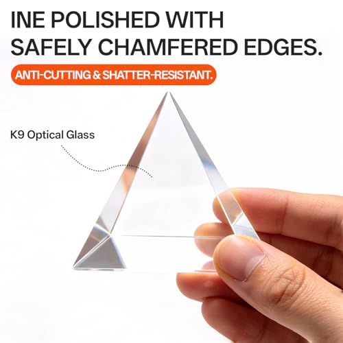 image for SANKOYO 4 Pack K9 Optical Crystal Prism Set –50mm Crystal Ball, Cube