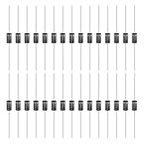 QUARKZMAN 30 Pcs 1N5408 Diode Redresseur, 3A 1000V DO 27 Diodes Electroniques En Silicium Pour Chargeur Alimentation Industrielle Adaptateur Secteur Onduleur Alimentation A Decoupage