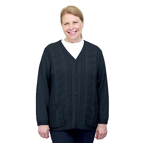 Adaptive Cardigan Sweater Disabled Clothing - Black XL