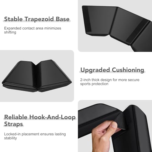 JOMOQ 71\" Basketball Pole Pads 4\"x4\" Basketball Base Padding, Flame-Retardant & Waterproof All-Weather Protection Hoop Padding Outdoor for Schools, Garages, Basement Pole Cover (Base Pads)
