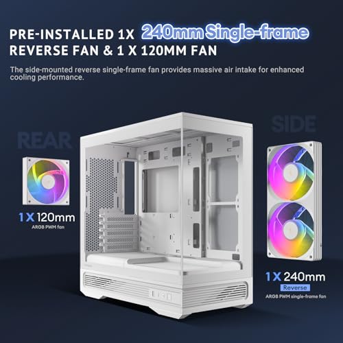 Image of Antec C2M ARGB, Micro ATX PC Case, 3 PWM ARGB Fans Included, White