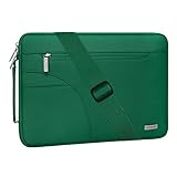 MOSISO Laptop Shoulder Bag Compatible 13-13.3 Inch MacBook Pro, MacBook Air, Ultrabook Netbook Tablet, Polyester Ultraportable Protective Briefcase Carrying Handbag Sleeve Case Cover, Peacock Green
