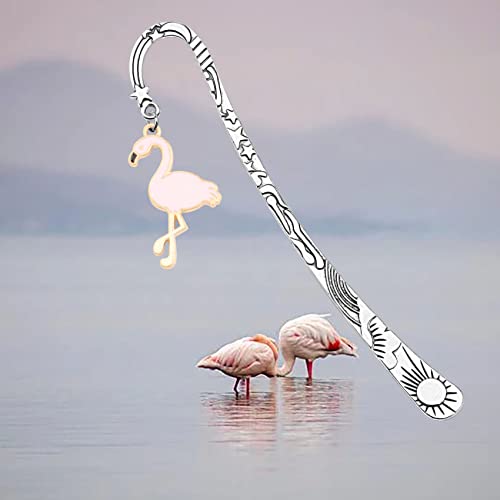 Bobauna Enamel Flamingo Themed Bookmark Flamingo Bird Lover Jewelry Gift For Book Lover (Flamingo Bookmark) #TOP5