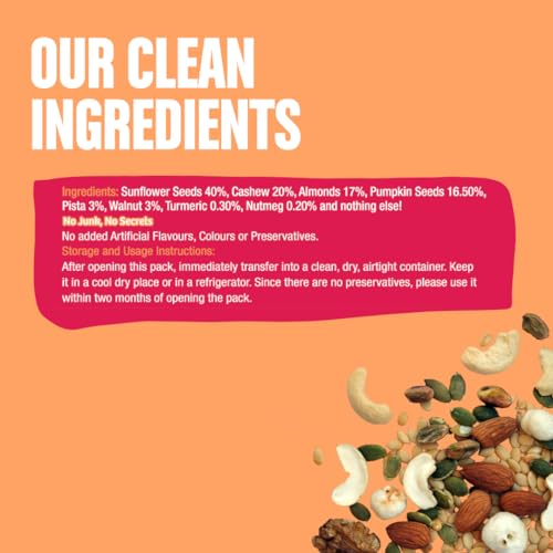 Early Foods - (Trial Pack) Dry Fruits & Seeds Mix Blend | 100% Natural Nut blend | No Added Sugar | No Preservatives | Dry Fruit Mix, Dry Fruits Mix 50g