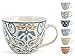 H&h newfulldecoration set 12 tazze jumbonew bone china cc485