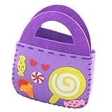 Sacs à main non tissés : l'ensemble comprend une petite aiguille en plastique, du fil et d'autres accessoires de pochette pour bricoler la petite pochette, sacs à main de dessin animé DIY