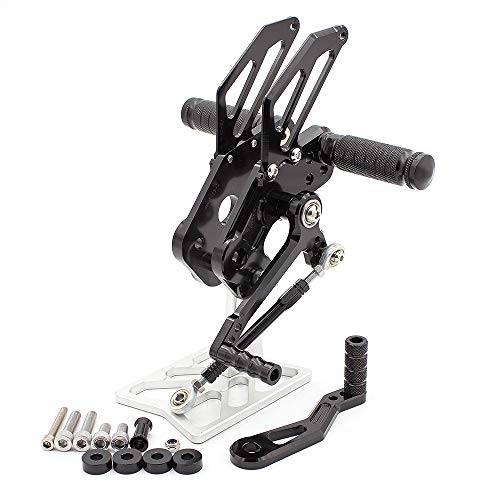 Fxcnc Cnc Cnc Billet Motorcycle Adjustable Rearsets Foot Pegs Rear Set Compatible With Z125 Pro 2016 2017 2018 2019 2020 2021 #TOP7