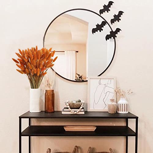 DHISUFU 120Pcs Orange Bunny Tails Dried Flowers Pampas Grass Decor Natural Bunny Tails Artificial Rabbit Tails Grass Lagurus Ovatus Dried Grass for Boho Decor Wedding Home Party Photo Props