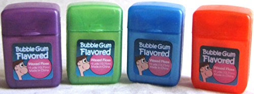 Plak Smacker Bubble Gum Flavored Floss, 15 yds - 4 pack