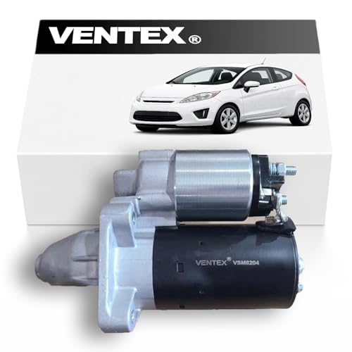 VENTEX® Starter Motor VSM8204 compatible with Ford petrol 1.25 1.4 1.5 1.6 Fiesta Focus B-Max C-Max Ecosport Mondeo + Volvo C30 S40 V50