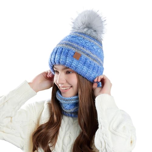 Bonnet homme hiver chaud avec tour de cou running et écharpe sport cyclisme
