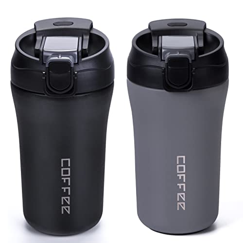 14 oz Travel Coffee Mug, 2 Pack Vacuum Insulated Coffee