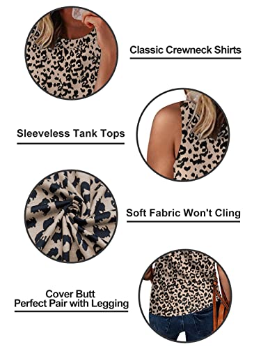 Sleeveless Shirts For Women Summer 2022 Sexy Tank Tops Leopard Print 06 M #TOP3