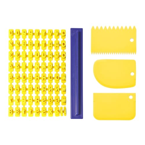 1 Molde Para Sellos De Galletas, 3 Raspadores, Herramienta De Estampado, Fondant, Molde Para Cortar Fondant, Herramientas Para Hornear