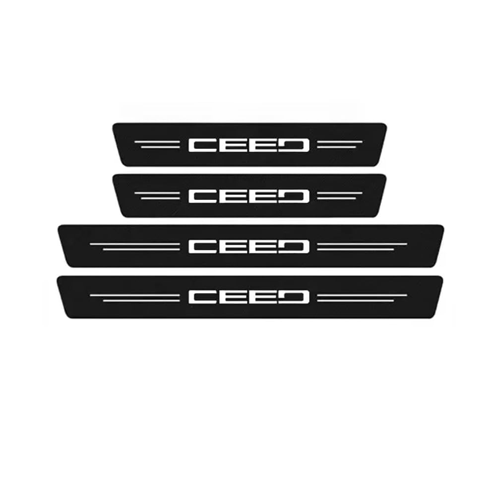 SDYAYFGE 4Pcs Kick Plates Car Door Sill Protector,for Kia CEED