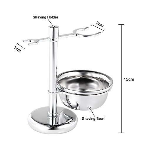 2 in 1 Edelstahl Rasier-Halter f¨¹r Rasieren Rasiermesser Pinsel & Rasieren Seifenschale M?nner Rasier-Kit - Image 4