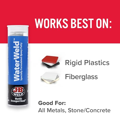 J-B Weld 8277 WaterWeld Underwater Epoxy Putty - 2 oz by J-B Weld