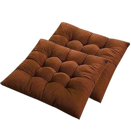 Amunpitic Chair Pads, Chair Seat Pads, Seat Cushion for office chairs, Thick, Soft, Comfortable, for Patio Garden Home Office Furniture (E 45x45cm)