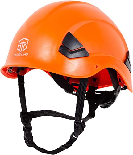 Orange Hard Hat ABS, Safety Helmet with Ventilation Holes and Adjustable Head Band, EN 397 Approved Work Helmet