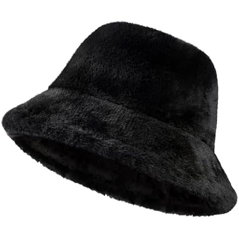 Premillow Winter Faux Fur Bucket Hat Cover