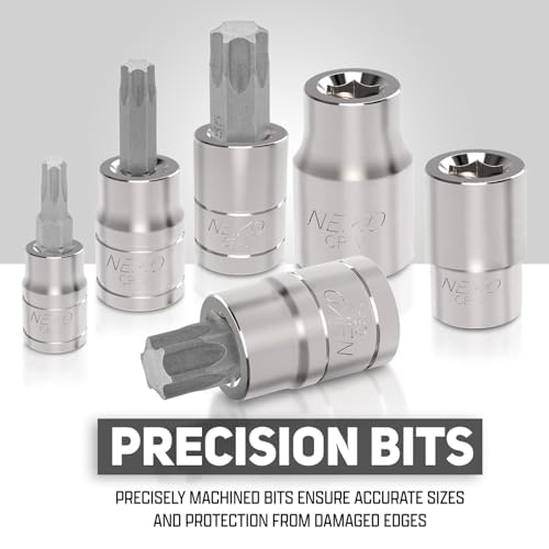 image for Neiko 10070A Torx Bit Socket and E-Torx Star Socket Set | 35-Piece Set