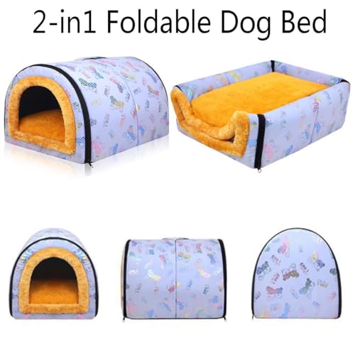 Niche pour chat et chien anti-anxiété avec coussin doux lavable en machine