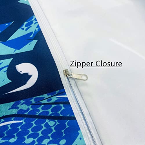 ANHOPE Graffiti Duvet Cover Set Soft Lightweight 3Pcs Bedding Set including 2 Pillowcase Hip Hop Football Car Gamepad Doodle Print Pattern Kids Boys Girls Teens Quilt Cover with Zipper Closure Double Size - Image 3