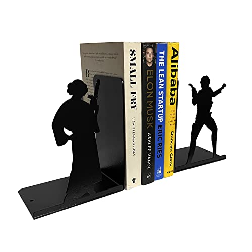 Heavenlykraft Decorative Metal Bookends, Non Skid Book End, Superhero Bookends, Library Bookends, Bookends For Shelf, Book Stopper For Home/Office Decor/Shelves, 7 X 5.51 X 4 Inch Per Piece #TOP1