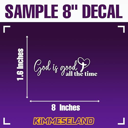 God is Good All The Time Car Decal, Love Jesus, Christian Religious Sticker Catholic Cross Heart Car Accessories Funny Vinyl Sticker Waterproof 8 Inches Bumper Car Gifts for Mom Dad Friend - Image 4