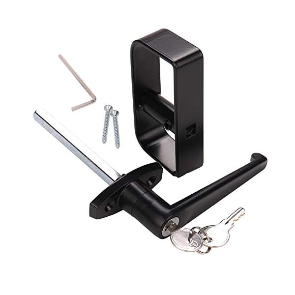 StartFine LHandle Shed Door Lock with Keys and Screws, 41/2″ Stem Barn Playhouse & Chicken