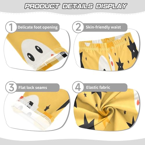 Toddler Girls Leggings Printed Yoga Pants Leggings Black Start for Kids3